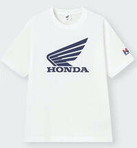 GU(ジーユー) - MEN ホンダ グラフィックT Tシャツ 5分袖 白色 XLサイズ 本田技研工業 HRC TEAM Honda (タグ付き 未使用品 人気完売品)_画像1