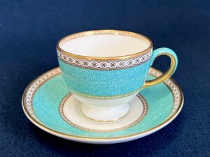 ［道］WEDGWOOD ウェッジウッド ユーランダー パウダーターコイズ リー カップ＆ソーサー 1客