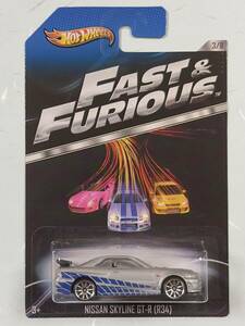 ☆Hot Wheels ホットウィール☆ 2013 FAST&FURIOUS NISSAN SKYLINE GT-R (R34) BLACK WING