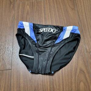 SPEEDO スピード メンズ 競泳用水着 競パン Vパンツ 競パン ブラックｘブルー Lサイズの画像1