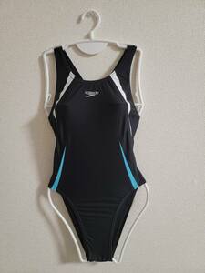 SPEEDO 女子 女性用 競泳水着 ハイレグ ハイカット Sサイズ ブラックxブルー