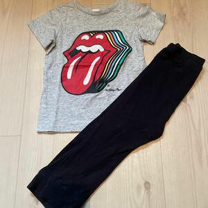 H&M × ザ・ローリングストーンズ　キッズTシャツ&レギンスセット