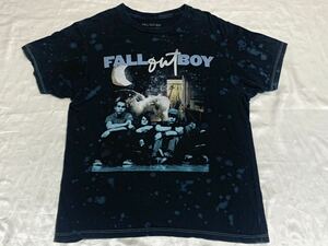 【送料無料 値下げ交渉歓迎】フォールアウトボーイ FallOutBoy 半袖Tシャツ Mサイズ ネイビー 古着紺ツアーUSAアメリカギターロックバンド