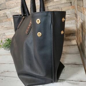 1円【至高の逸品】BOTTEGA VENETA ボッテガヴェネタ ビジネスバッグ トートバッグ マルコポーロ レザー イントレチャート ブラック系の画像5