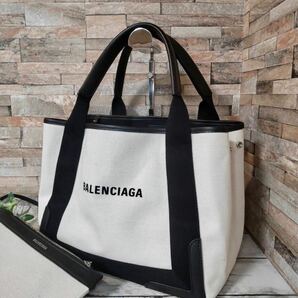 1円 【ほぼ未使用！ 現行ロゴ】BALENCIAGA バレンシアガ カバス トートバッグ ハンドバッグ レザー ポーチ付き 1スタの画像1