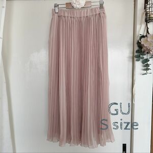 【GU】ロングプリーツスカート◆Sサイズ◆ピンク