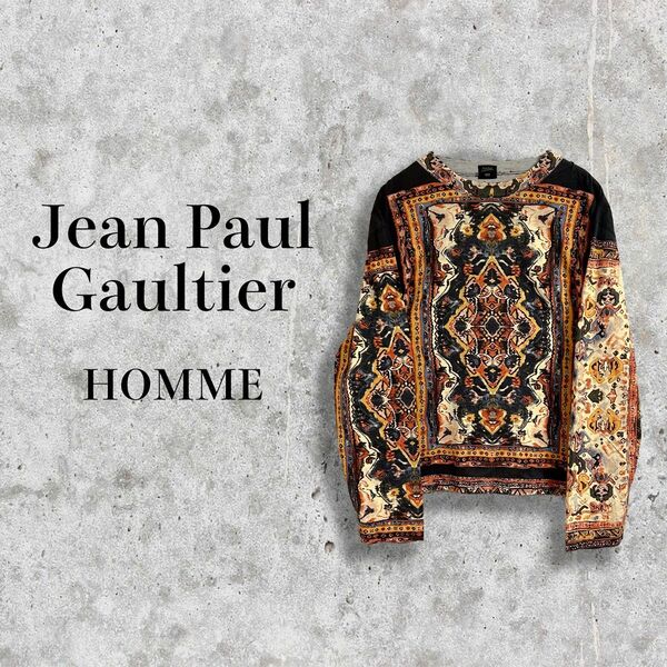 希少　Jean Paul Gaultier HOMME 　総柄　長袖tシャツ