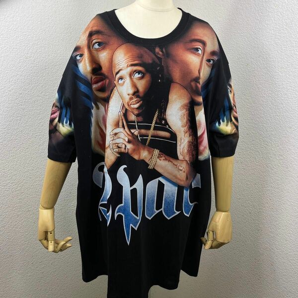 日本未発表　鬼激レア　金文字　2PAC トゥーパック　HIP HOP　伝説　XL