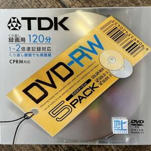 【1円スタート】TDK DVD-RW120GDX5U DVD-RW記録用ゴールドラベルディスク 5枚パック DVD-RW120GDX5U⑤の画像3
