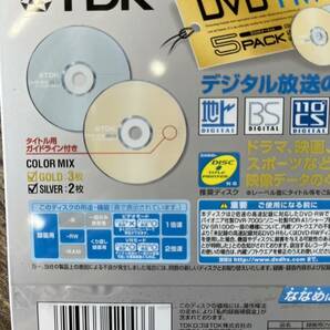 【1円スタート】TDK DVD-RW120GDX5U DVD-RW記録用ゴールドラベルディスク 5枚パック DVD-RW120GDX5U⑤の画像5