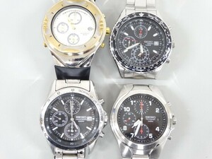 ジャンク 4点セット まとめて SEIKO セイコー クロノグラフ 7T92-0CF0 7T92-0DW0 7T32-6L10 7T92-0BS0 メンズ クオーツ 腕時計