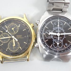 ジャンク 4点セット まとめて SEIKO セイコー クロノグラフ 7T92-0LH0 7T32-6E40 7T32-9000 5T52-6A39 メンズ クオーツ 腕時計の画像4