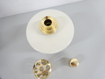 新品 未使用 LAMPE BERGER ランプベルジェ アロマ オイル ランプ 芳香器 アラベスク 白 金 オフホワイト ゴールド_画像4