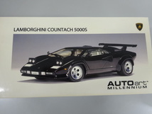 新品 未使用品 AUTO art MILLENNIUM オートアート ミレニアム LAMBORGHINI COUNTACH 5000S ランボルギーニ カウンタック 黒 ブラック 1/18_画像8