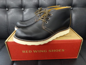 美品 18年製 REDWING レッドウィング 9852 チャッカ ブラック クローンダイク アイリッシュセッター レザー ブーツ US 8 D 26cm 黒 犬タグ