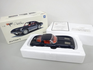  новый товар не использовался AUTO art MILLENNIUM Auto Art 1963 CHEVROLET CORVETTE STING RAY Chevrolet Corvette стойка n серый синий blue 1/18