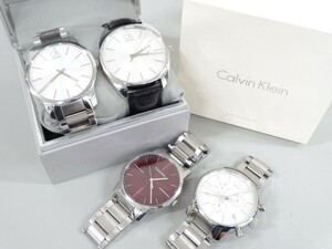 ジャンク 4点セット まとめて CK Calvin Klein カルバンクライン K2F 211 K2G 271 K2G 2G1 K2G 211 メンズ クオーツ 腕時計