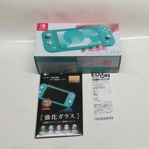 Nintendo Switch Lite ターコイズ　ガラス保護フィルム付