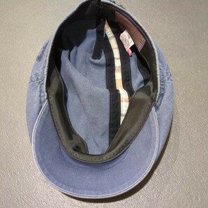 Borsalino ボルサリーノ 綿 麻 ハンチング ベレー帽 ハンチング帽子 帽子 ネイビー Lサイズ 58cm ラインの画像7