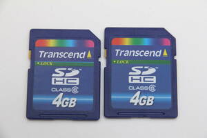 4GB SDHCカード　Transcend CLASS6　●2枚セット● 