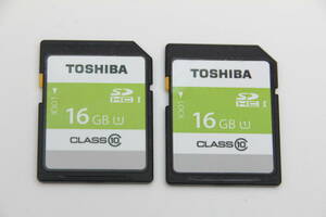 16GB SDHCカード　TOSHIBA class10　●2枚セット●
