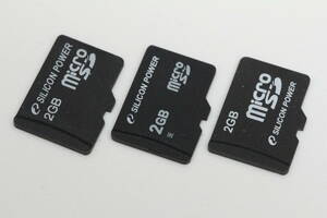 2GB microSD карта SILICON POWER *3 шт. комплект *