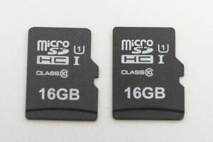 16GB microSDHC Iカード CLASS10　●2枚セット●