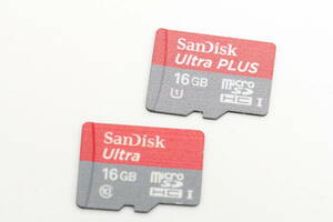 16GB microSDHCカード SanDisk Ultra PLUS　●2枚セット●