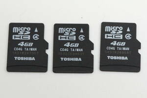 4GB microSDHCカード ●3枚セット● TOSHIBA