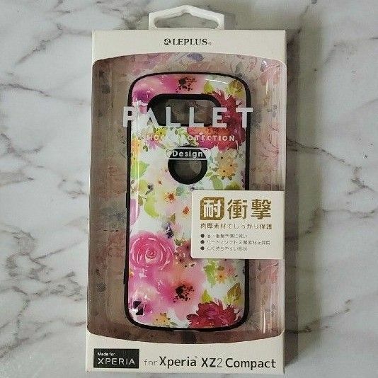 Xperia XZ2 Compact 用　耐衝撃カバー　フラワー ピンク　新品