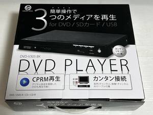 美品？箱 説明書 DVD プレーヤー CPRM VERTEX STYLE DVD-V305BK ケーブルオマケ