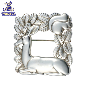 GeorgJensen George * Jensen brooch deer . squirrel SV925 40.5×40.7cm 22.6g Denmark made used AB[. shop pawnshop J2283]