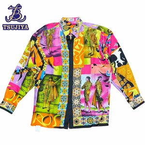 VERSACE ヴェルサーチ　メンズシャツ　マタドール　シルク　#46　中古AB【辻屋質店A2697】