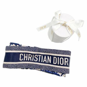 ★美品★Dior ディオール ミッツァ トゥイリースカーフ オブリーク ネイビー系 中古A【辻屋質店A2673】の画像8