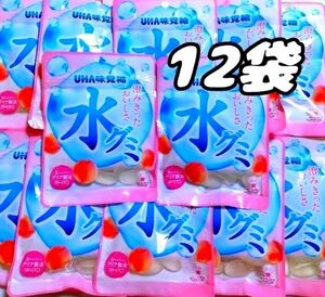 訳あり！お買い得！UHA味覚糖　水グミ　ピーチ味　×12袋