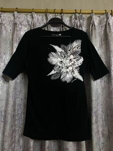 フラダンス maunaloa シャツ マウナロア Hawaii ハワイ アロハ aloha 五分袖 トップス Tシャツ パウスカート ハワイアン 黒 ラメ ブラック