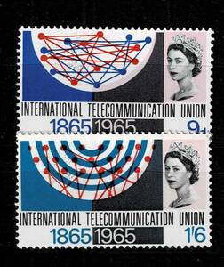英国 1965年 ITU100周年切手セット
