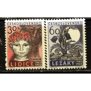 チェコ 1962年 リディツェの悲劇20年切手セットの画像1