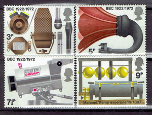 英国 1972年 ラジオ放送切手セット
