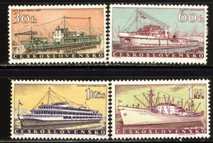 チェコ 1961年 船舶切手セット