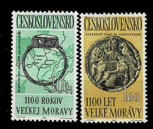 チェコ 1963年 モラビア帝国1100年切手セット