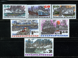 チェコ 1972年 船舶切手セット