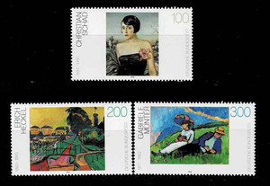 Art hand Auction 독일 1994 20세기 회화 우표 세트, 고대 미술, 수집, 우표, 엽서, 유럽