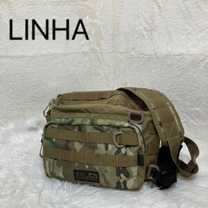 【美品】LINHA リーニア　フィッシングバッグ　カモフラージュ柄　2way