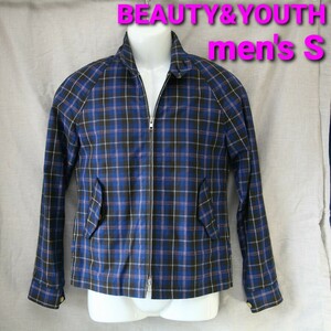 BEAUTY&YOUTH UNITED ARROWS スイングトップ メンズS 袖裏地キュプラ チェック柄