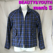 BEAUTY&YOUTH UNITED ARROWS スイングトップ メンズS 袖裏地キュプラ チェック柄_画像1