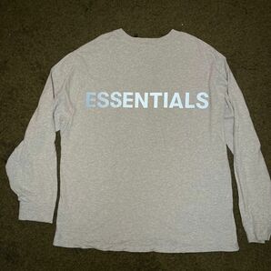 FOG ESSENTIALS カットソー ロンT グレー XL カットソー バックプリント エッセンシャルズ フィアオブゴッド