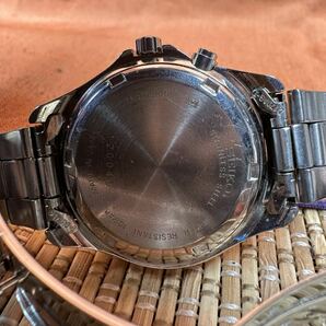 SEIKO セイコー KINETIC WATER RESISTANT10BAR 5M63-0B00 自動巻き発電式 デイデイト 3針 メンズ 腕時計 稼動 ジャンクの画像2