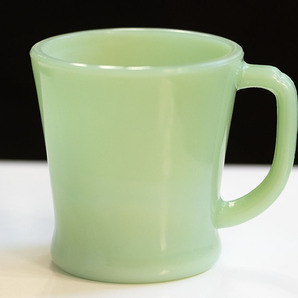 1950年代 ファイヤーキング マグ ジェダイ Ｄハンドル 耐熱 ミルクガラス コーヒー ビンテージ アンティーク アメリカの画像1