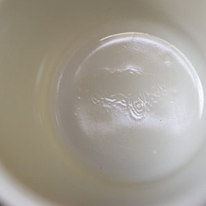 美品！ ファイヤーキング マグ アイボリー フラットボトム 耐熱 ミルクガラス コーヒー ビンテージ ココアマグ カップ アンティーク の画像5